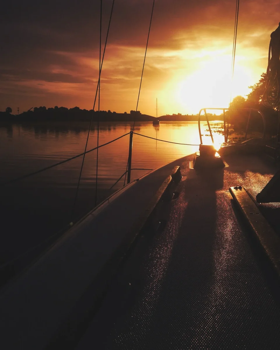 First Sunset Aboard Transeau